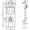 Инсталляция Royce Pro RCT-110505OR для унитаза без клавиши смыва нержавеющая сталь