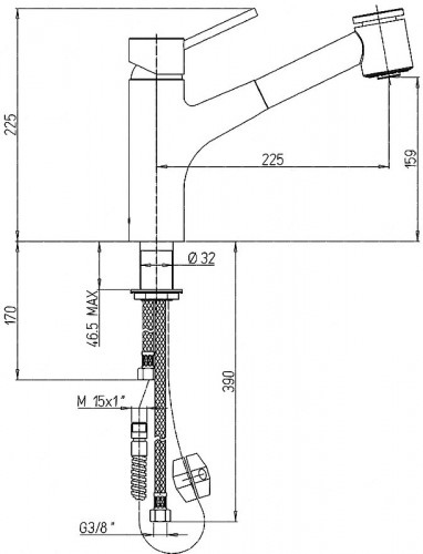 Смеситель для кухни Paini Cox 78CR576LMKM Хром
