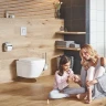 Унитаз с инсталляцией Grohe Euro Ceramic 36501000 цвет Альпийский белый с сиденьем Микролифт и клавишей смыва цвет Хром глянцевый