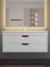 Тумба под раковину Uperwood Modul 100 2930205356 подвесная цвет Белый матовый Графит матовый