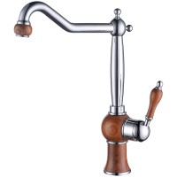 Смеситель для кухни Kaiser Wood 61033 Хром Дуб латунь
