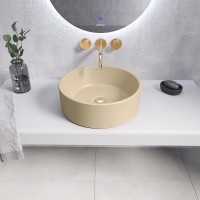 Раковина-чаша Grossman 40 GR-3013BEM Бежевая матовая фаянс накладная