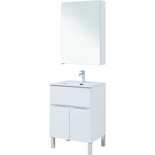 Комплект мебели для ванной Aquanet Алвита New 60 274529 Белый матовый МДФ / ЛДСП
