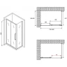 Душевой уголок Abber Schwarzer Diamant 180x60 AG30180BH-S60B профиль Черный стекло прозрачное