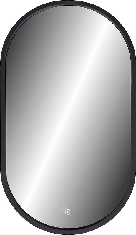 Зеркало DIWO Казань 45 ЗЛП1723 с подсветкой цвет Черный с сенсорным выключателем