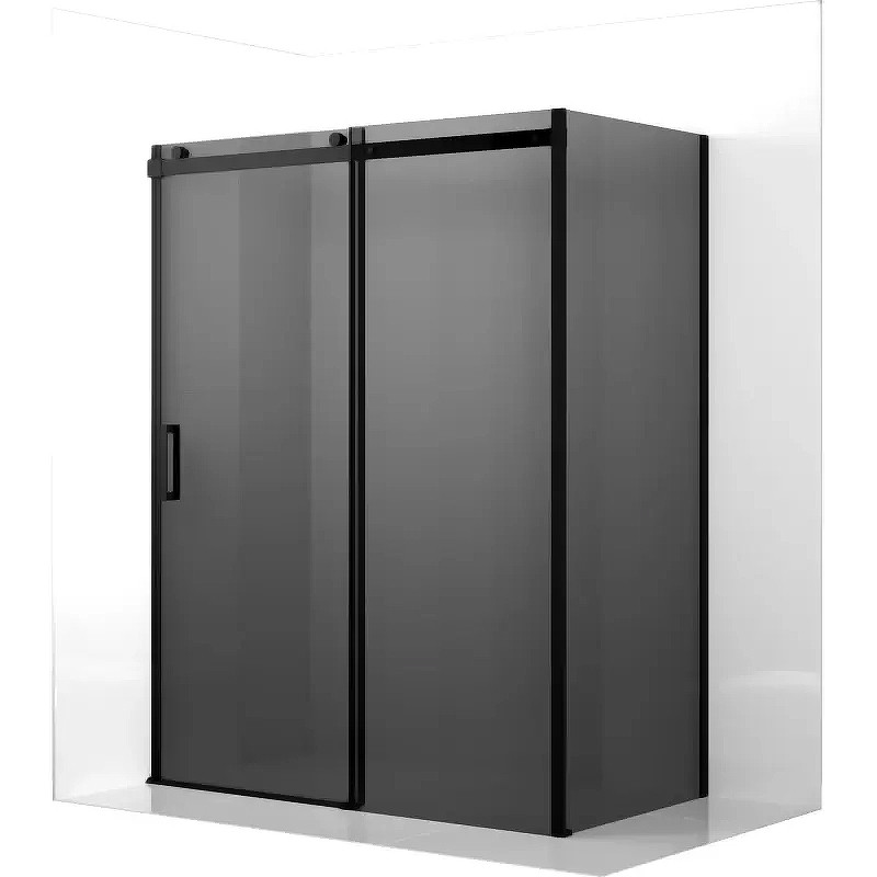 Душевая стенка Ambassador Benefit 100 100HBB профиль Черный cтекло тонированное