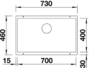 Кухонная мойка Blanco Subline 700-U 523446 Белая искусственный камень (литьевой мрамор) встраиваемый
