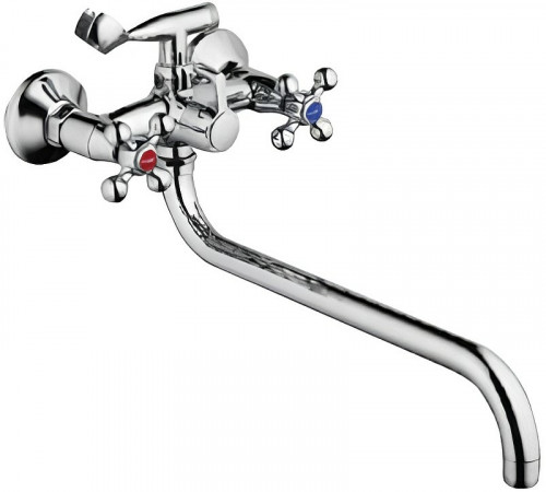 Смеситель для ванны Frap H19 F2619-2 универсальный Хром латунь на стену