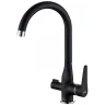 Смеситель для кухни ZorG Steel Hammer SH 910 BLACK CR Черный матовый латунь