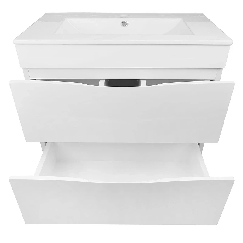 Тумба с раковиной Loranto Santorini 80 CS00086974 цвет Белый глянец