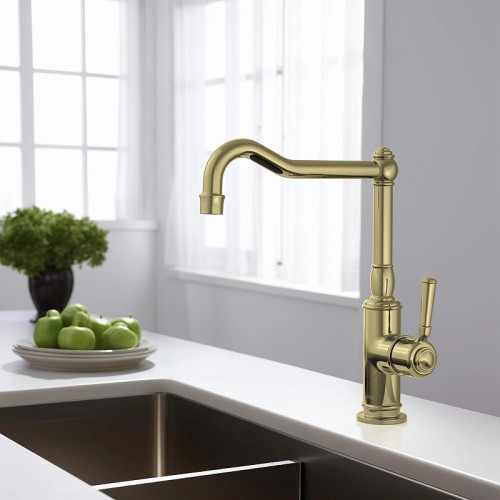 Смеситель для кухни Aquatek Классик AQ1580PG Полированное золото латунь