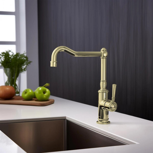 Смеситель для кухни Aquatek Классик AQ1580PG Полированное золото латунь