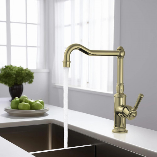 Смеситель для кухни Aquatek Классик AQ1580PG Полированное золото латунь