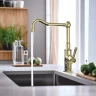 Смеситель для кухни Aquatek Классик AQ1580PG Полированное золото латунь