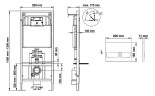 Комплект унитаза Grossman GR-4455S с инсталляцией Berges Novum L3 040213 с сиденьем Микролифт и клавишей смыва Хром фаянс подвесной