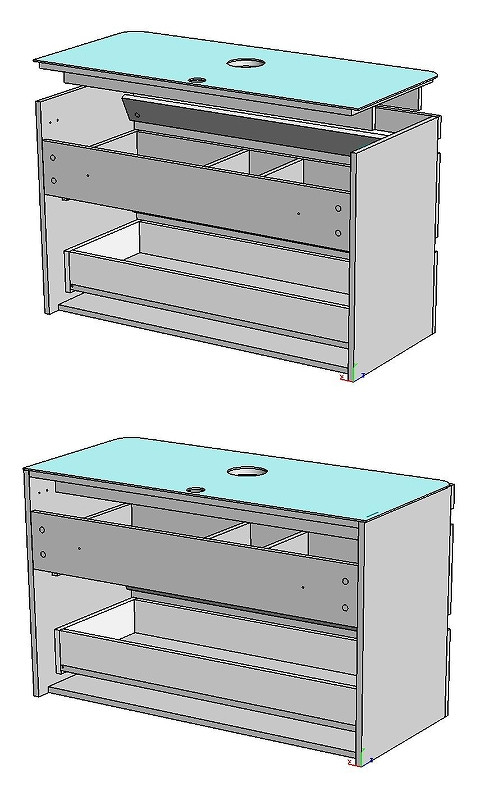 Столешница под раковину Corozo Алабама 80 SD-00001202 цвет Белый