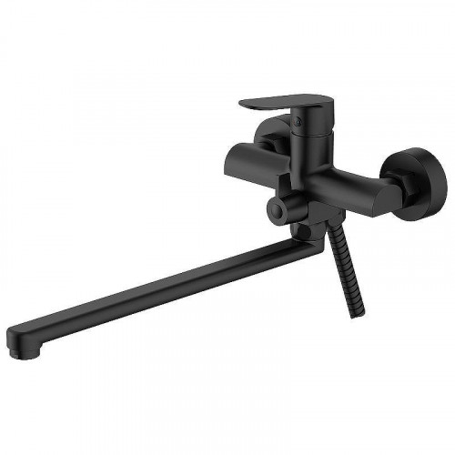 Смеситель для ванны Azario Alanti AZ-K1732B универсальный цвет Черный матовый