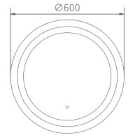 Зеркало Haiba 60 HB662 с подсветкой с сенсорным выключателем стекло