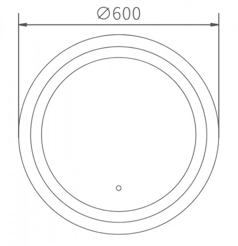 Зеркало Haiba 60 HB662 с подсветкой с сенсорным выключателем стекло