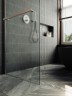 Душевая перегородка Maybah Glass MGD-737-5ш 890x1950 в широком профиле Хром матовый стекло сатиновое