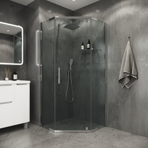 Душевой уголок Niagara Eco 100х100 NG-1010-14D профиль цвет Хром стекло прозрачное