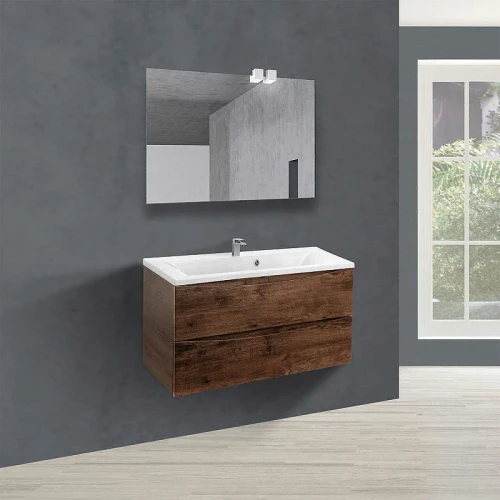 Тумба под раковину Vincea Mia 90 VMC-2MA900RW подвесная R.Wood МДФ / ЛДСП