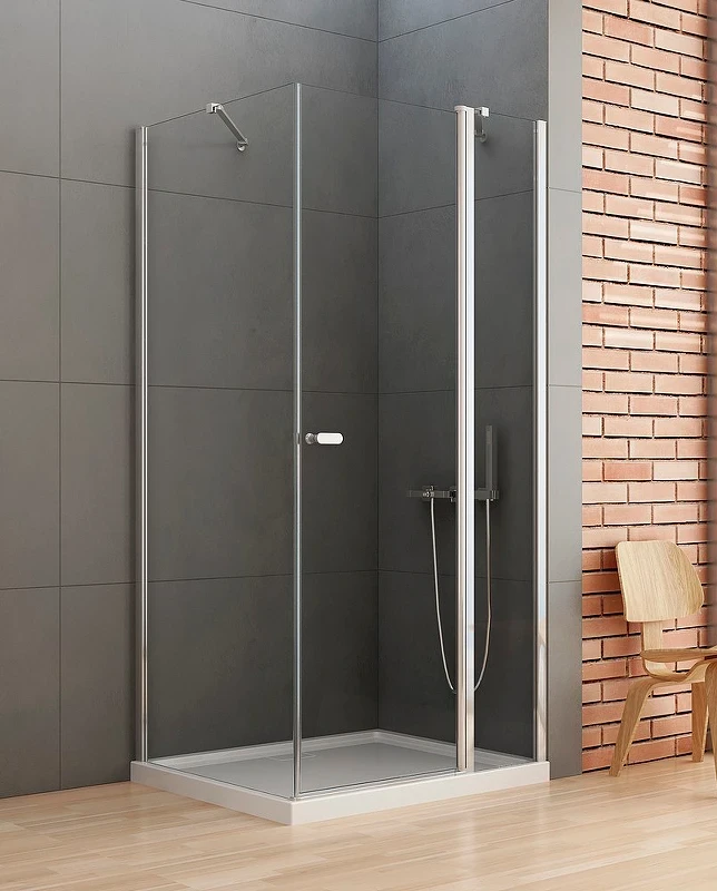Душевой уголок New Trendy New Soleo Chrome 90x100 K-0396 профиль Хром стекло прозрачное