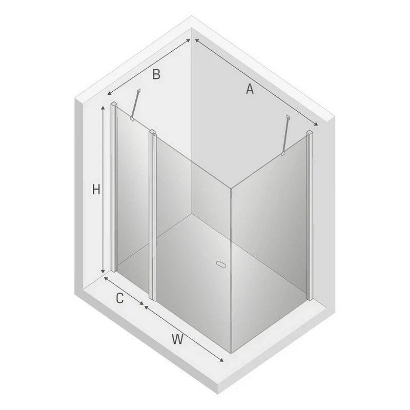 Душевой уголок New Trendy New Soleo Chrome 90x100 K-0396 профиль Хром стекло прозрачное