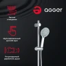 Душевая система Agger A0193500 Хром латунь на стену