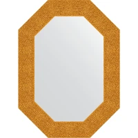 Зеркало Evoform Octagon 56x76 BY 7181 в багетной раме - Чеканка золотая 90 мм стекло