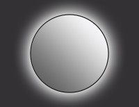 Зеркало Cersanit Eclipse 90 64148 с подсветкой Черное с датчиком движения стекло