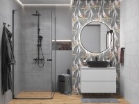 Зеркало Cersanit Eclipse 90 64148 с подсветкой Черное с датчиком движения стекло