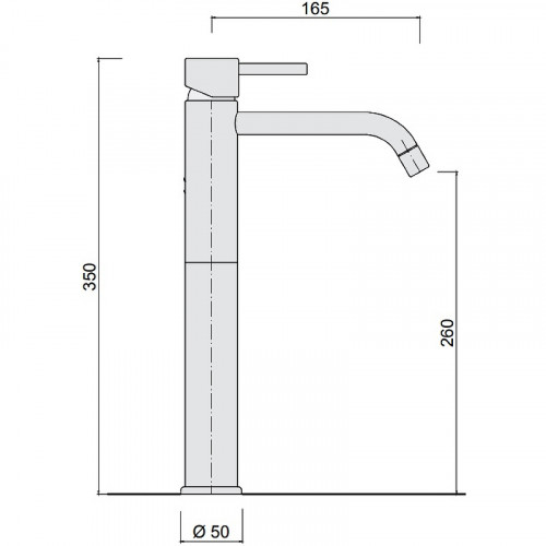 Смеситель для раковины Giulini Futuro F6549/SC Хром латунь