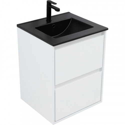 Тумба под раковину Aquanet Милан 50 336366 подвесная Белый глянец МДФ / ЛДСП
