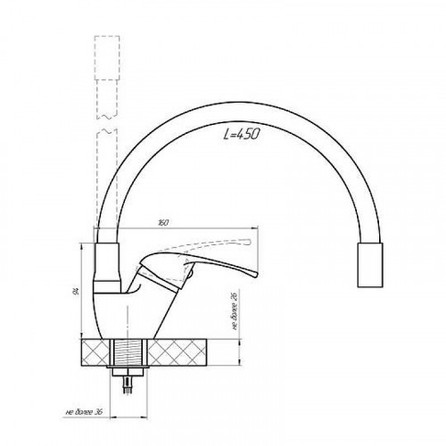 Смеситель для кухни Сантаком StOmega 3398-3 Белый Хром