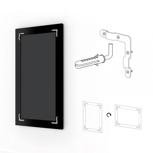 Зеркало Evoform Exclusive 113х53 BY 1146 с фацетом в багетной раме - Серебряный бамбук 73 мм стекло