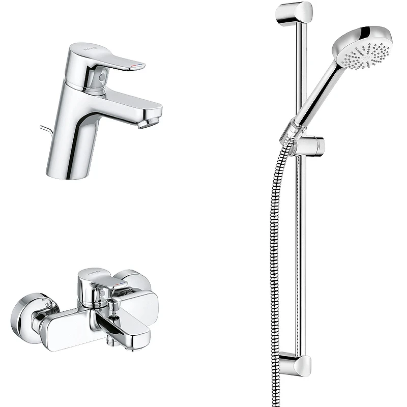 Комплект смесителей Kludi Pure Easy 376850565 Хром латунь