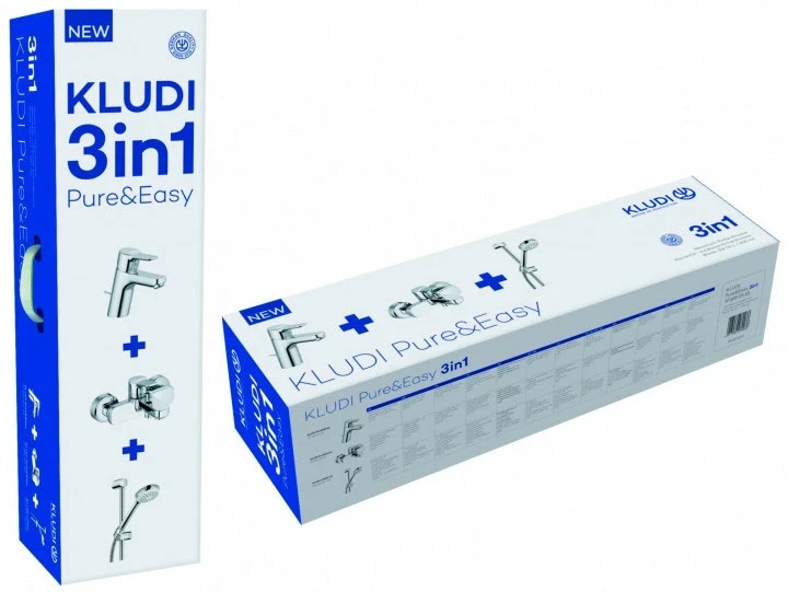 Комплект смесителей Kludi Pure Easy 376850565 Хром латунь