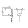 Смеситель для раковины Arrow AG4266CP цвет Хром
