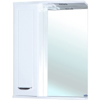 Зеркало со шкафом Bellezza Классик 65 L 4611910002013 с подсветкой Белое МДФ / ЛДСП, стекло