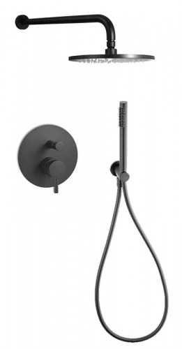 Душевая система Paffoni Light KITLIG015NO Черная матовая латунь встраиваемый