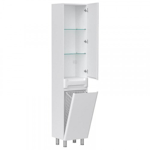 Шкаф пенал Equil Nice 40 pnNICE40.KZ-05 с бельевой корзиной цвет Белый