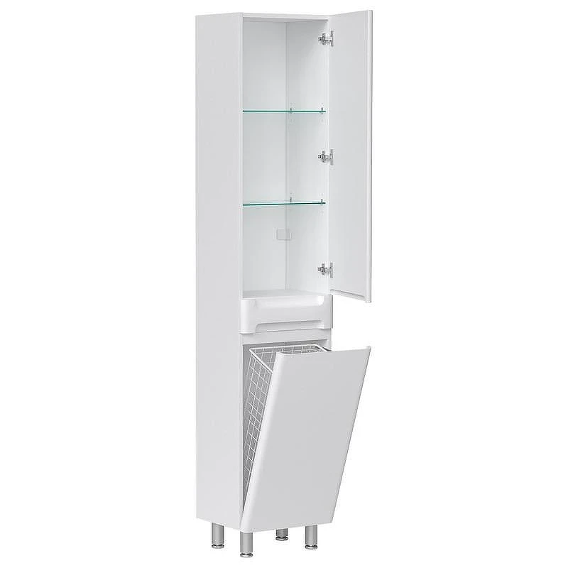 Шкаф пенал Equil Nice 40 pnNICE40.KZ-05 с бельевой корзиной цвет Белый