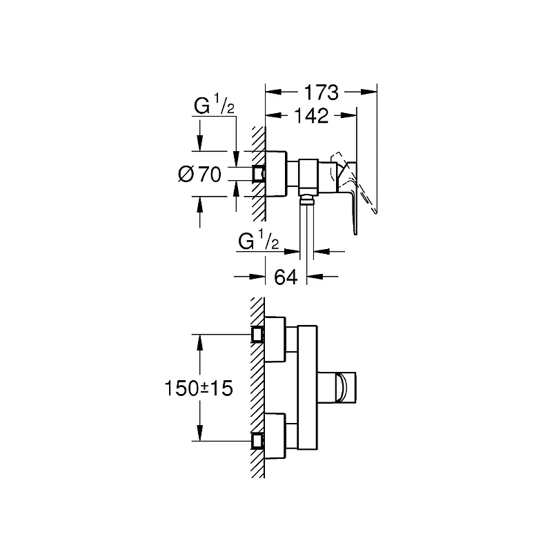 Смеситель для душа Grohe Lineare 33865001 Хром