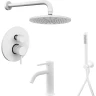 Комплект смесителей Paffoni Light KITLIG018BO071 Белый матовый латунь