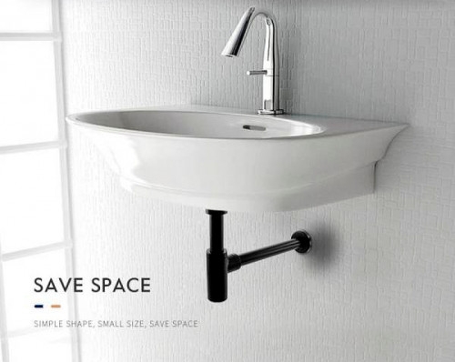 Сифон для раковины Frap F82-7 Черный матовый