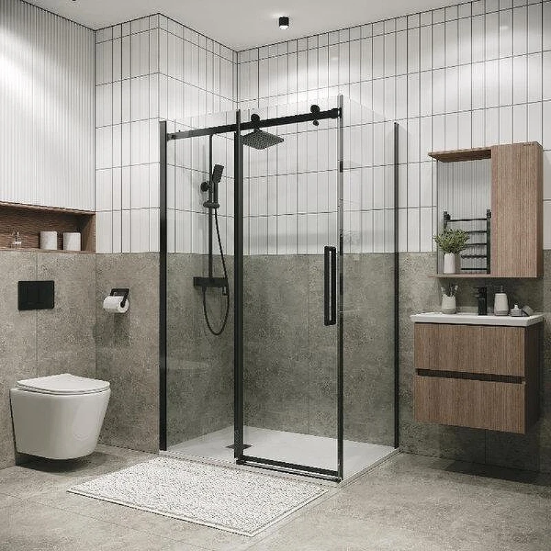 Душевой уголок Grossman Classic 140x90 120.K33.04.1490.42.00 профиль Графит сатин стекло прозрачное