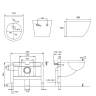Комплект унитаза Abber Bequem AC1100-AC0105-AC0120-AC1150-AC0101P с сиденьем Микролифт и клавишей смыва цвет Хром