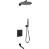 Душевая система RGW Shower Panels SP-370B 511408370-04 с термостатом Черная матовая латунь встраиваемый