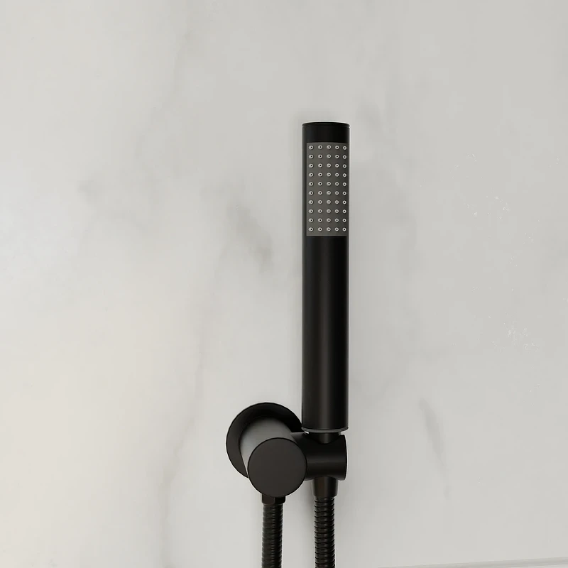 Душевая система RGW Shower Panels SP-370B 511408370-04 с термостатом Черная матовая латунь встраиваемый